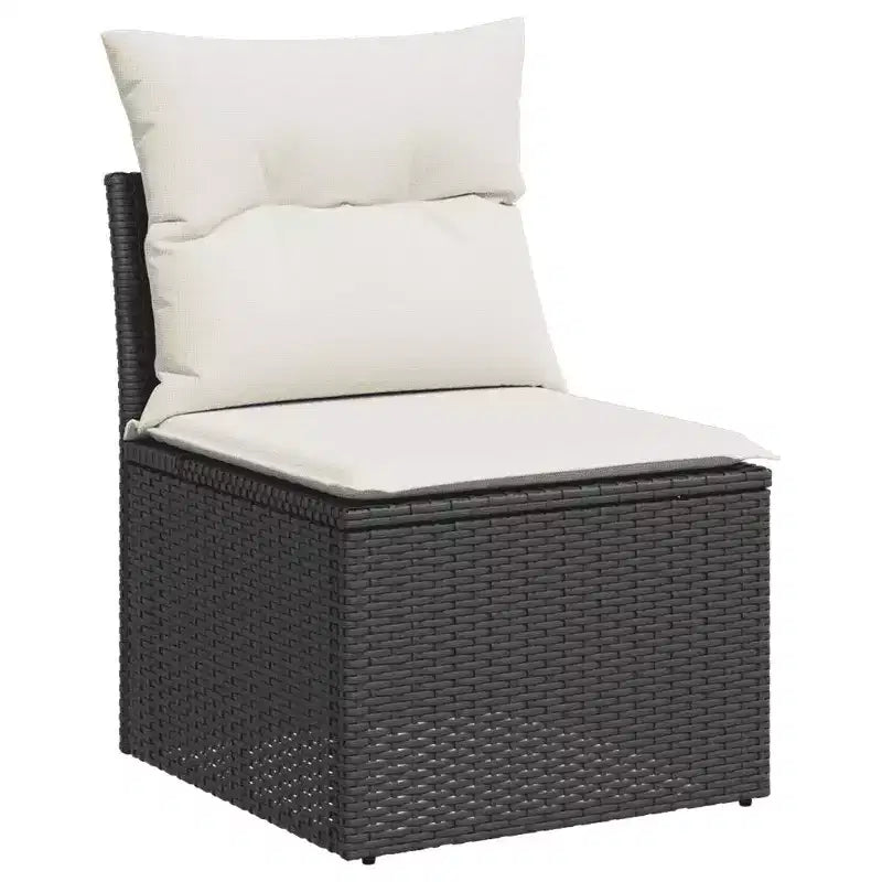 vidaXL Ensemble de canapés de jardin 7 pièces avec coussins, résine tressée