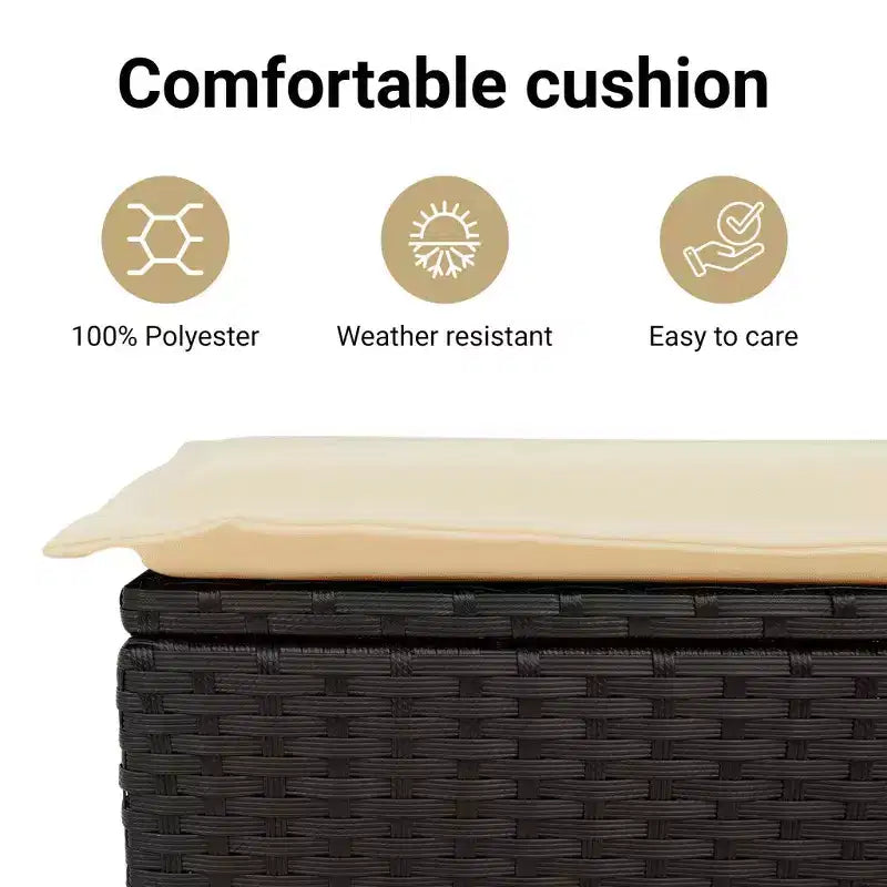 vidaXL Ensemble de canapés de jardin 7 pièces avec coussins, résine tressée