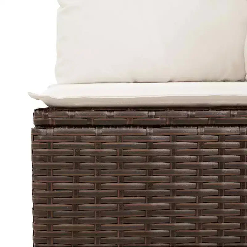 vidaXL Ensemble de canapés de jardin 7 pièces avec coussins, résine tressée