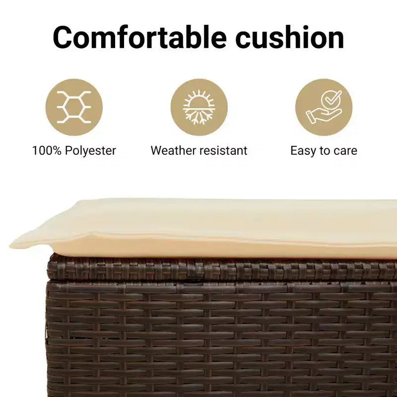 vidaXL Ensemble de canapés de jardin 7 pièces avec coussins, résine tressée