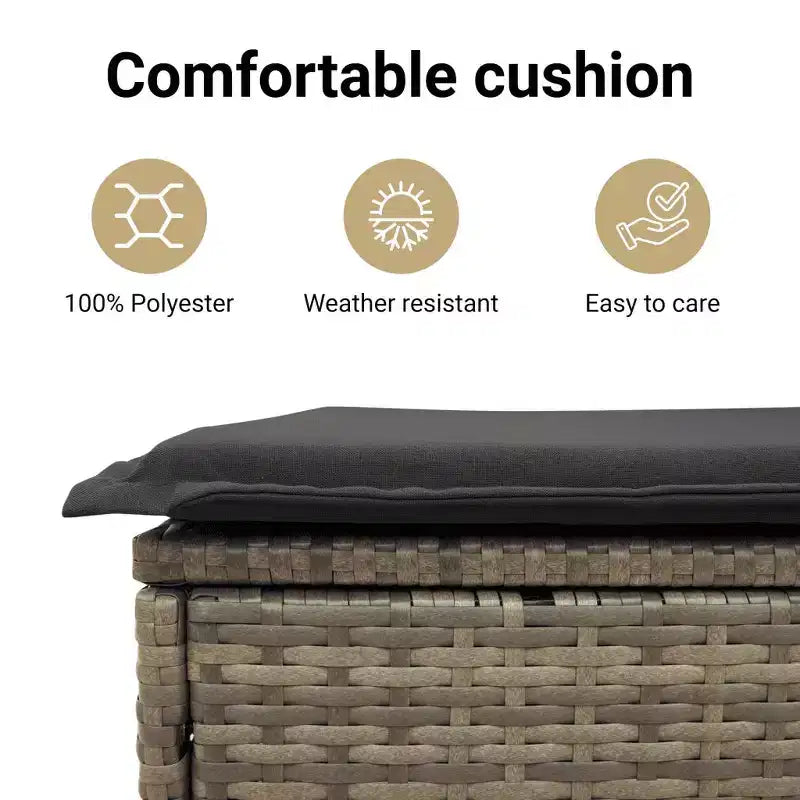 vidaXL Ensemble de canapés de jardin 7 pièces avec coussins, résine tressée