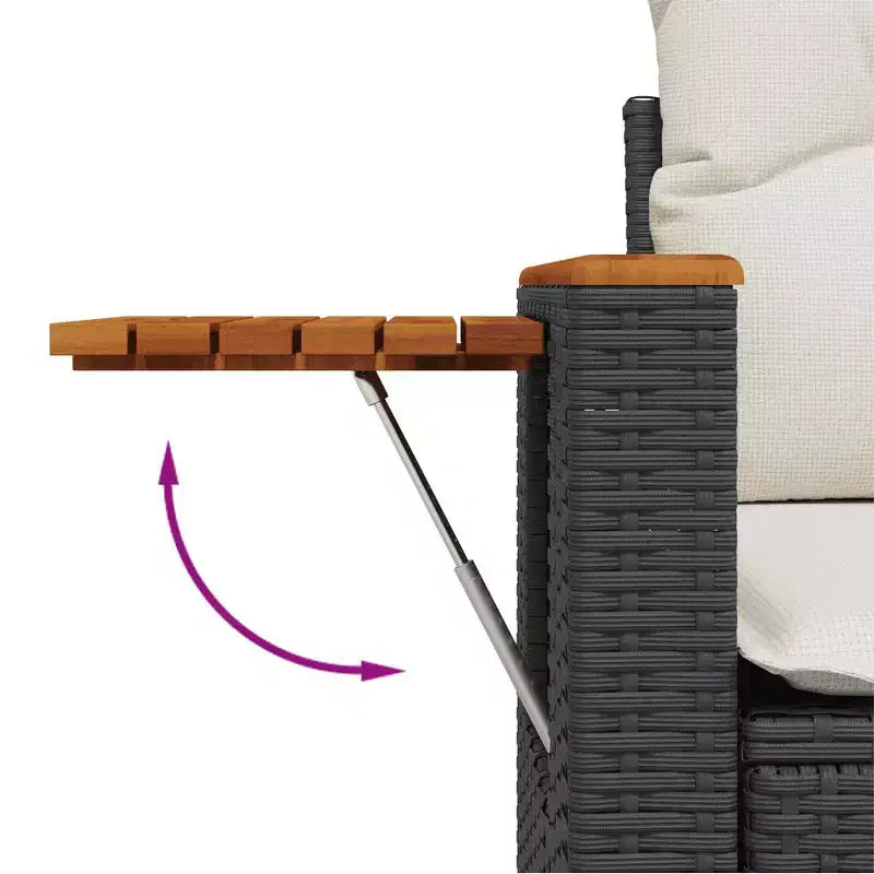 vidaXL Salon de jardin 11 pièces en résine tressée avec coussins