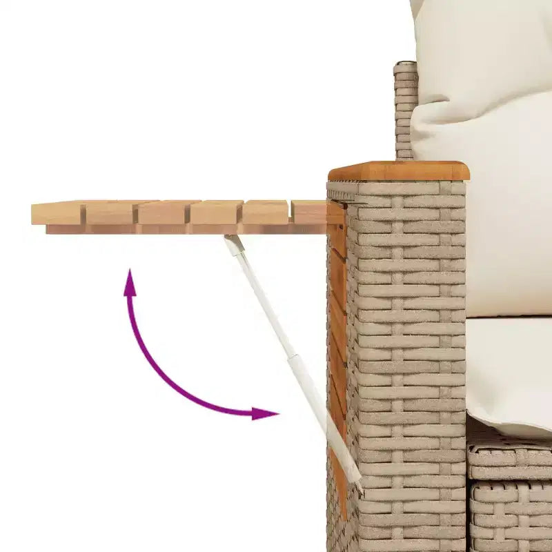 vidaXL Salon de jardin 11 pièces en résine tressée avec coussins