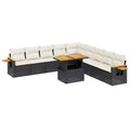 vidaXL 11 Piece Patio Sofa Set with Cushions Poly Rattan