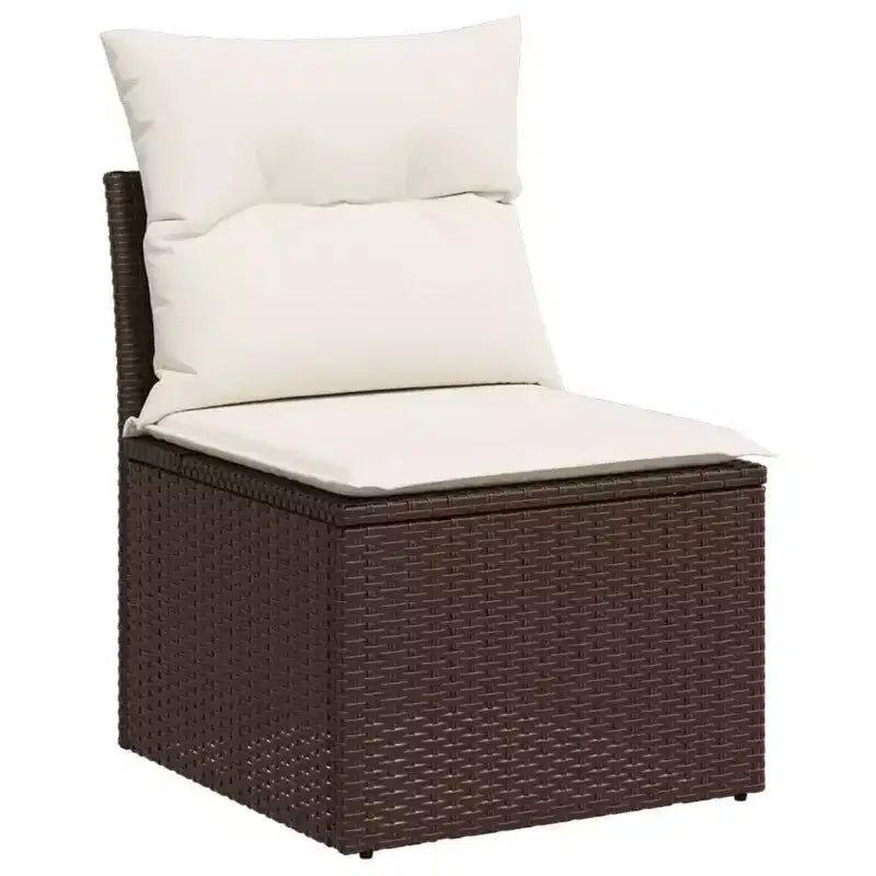 vidaXL Salon de jardin avec coussins 8 pièces en résine tressée