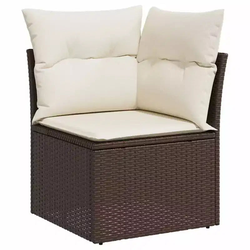 vidaXL Salon de jardin avec coussins 8 pièces en résine tressée