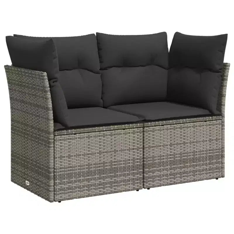vidaXL Salon de jardin avec coussins 8 pièces en résine tressée