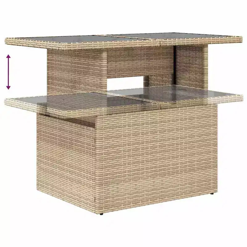 vidaXL Salon de jardin avec coussins 8 pièces en résine tressée