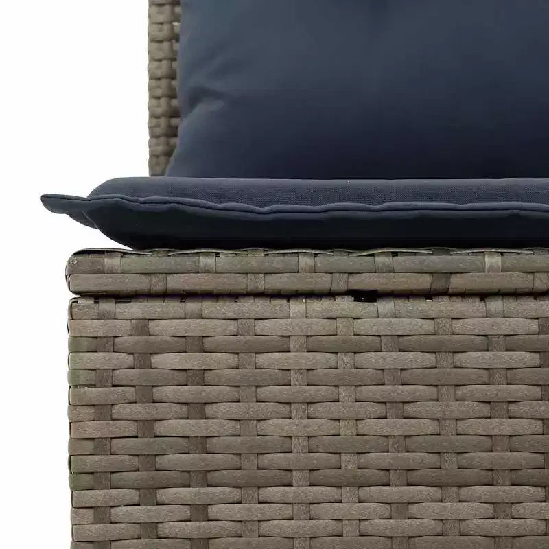 vidaXL Salon de jardin avec coussins, table et canapés 9 pièces en résine tressée