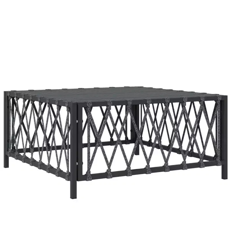 vidaXL Salon de jardin 3 pièces avec coussins anthracite acier