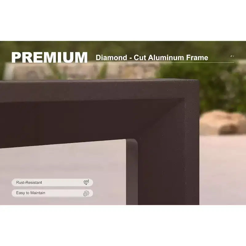 Ensemble de salle à manger d'extérieur PURPLE LEAF, ensemble de table et chaises de patio de luxe en aluminium avec coussin épais amovible