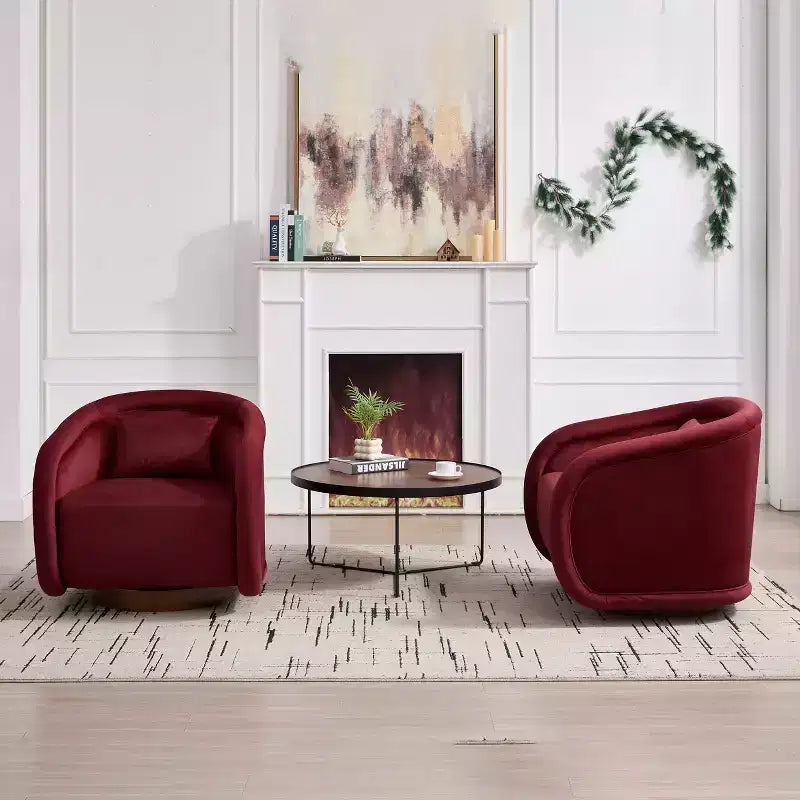Fauteuil pivotant à 360°, Fauteuil d'appoint confortable en tissu Teddy Rembourré, Fauteuil pivotant en forme de citrouille, Fauteuil moderne pour salon ou chambre à coucher