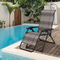 Acekool Patio Rattan Reclining Folding Chair, Adjustable Portable Lounge, for Outdoor Indoor