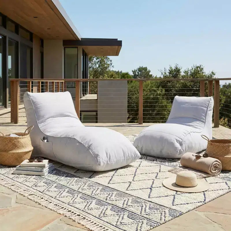 Christopher Knight Home Wen Chaises de jardin modernes de patio en forme de pouf (lot de 2)