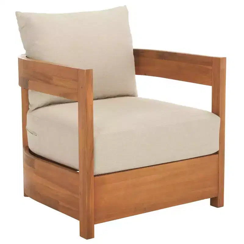 Fauteuil Kento intérieur/extérieur (ensemble de 2) - PAT7097 - Naturel/Taupe - Safavieh