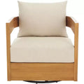 Kento Swivel Chair Indoor/Outdoor - PAT7099 - Natural/Taupe - Safavieh