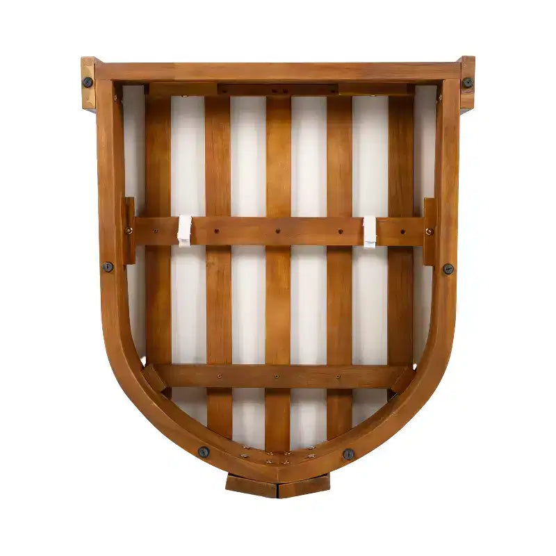 Fauteuil de club extérieur en bois d'acacia de qualité supérieure MAYEERTY, avec dossier incurvé et coussins résistants à l'eau, toutes saisons