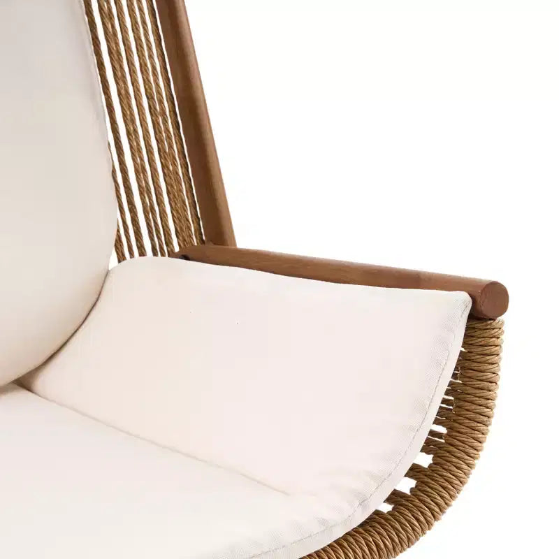 Christopher Knight Home Katerina Chaise à bascule d'extérieur en rotin tressé avec coussins, style ferme
