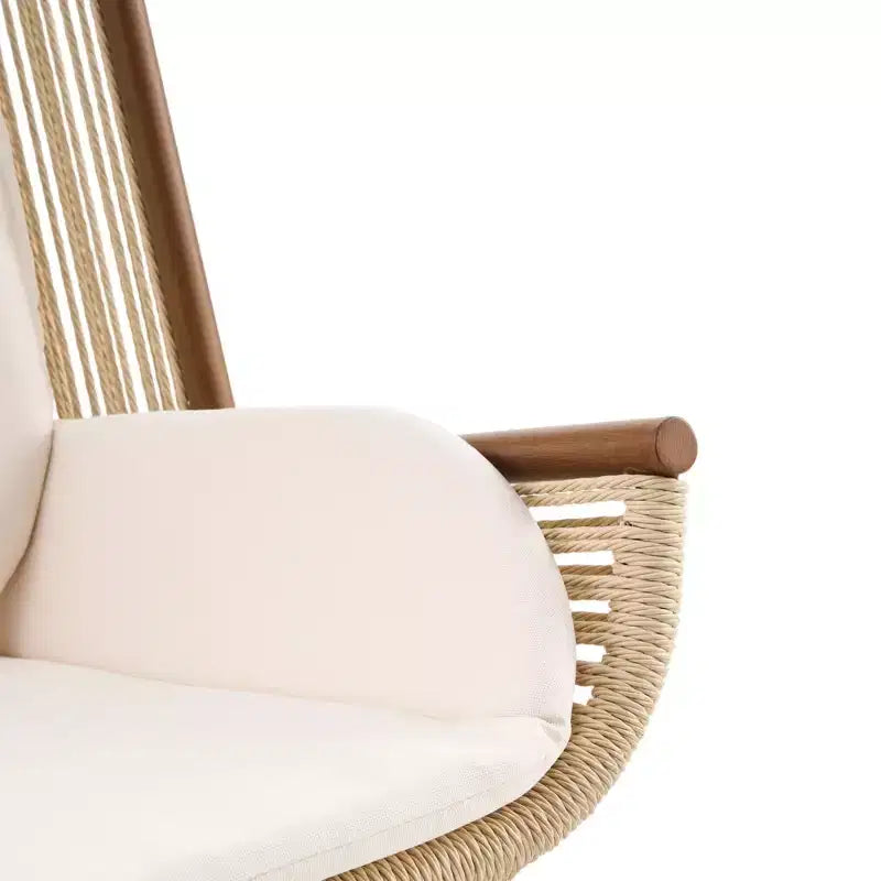 Christopher Knight Home Katerina Chaise à bascule d'extérieur en rotin tressé avec coussins, style ferme
