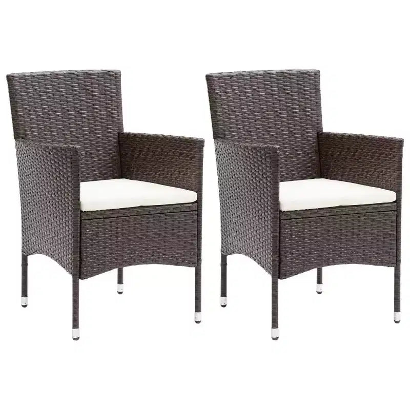 vidaXL Chaises en rotin set de 2 Rotin synthétique et acier