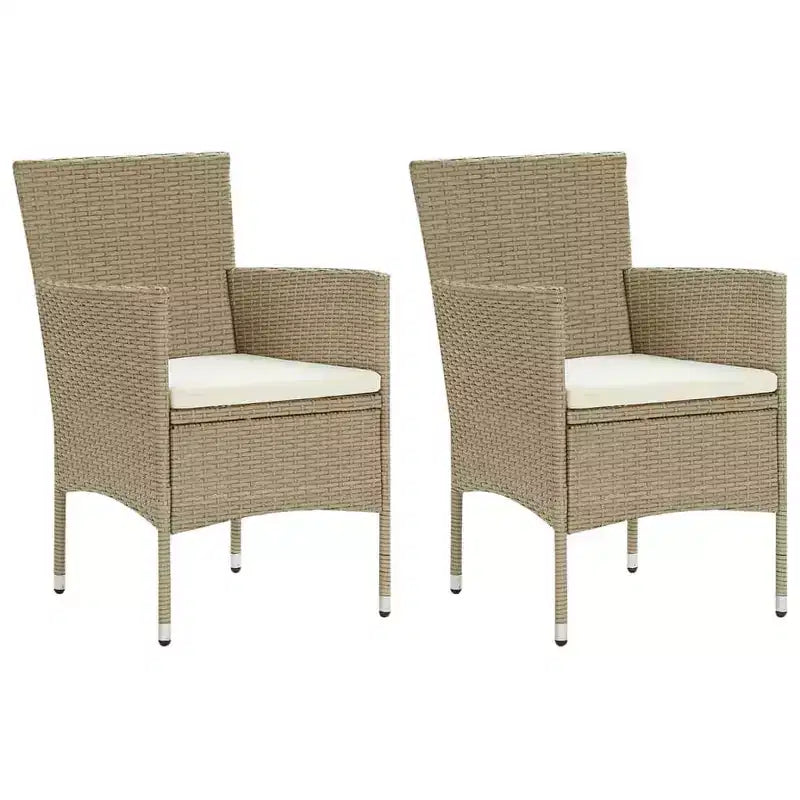 vidaXL Chaises en rotin set de 2 Rotin synthétique et acier