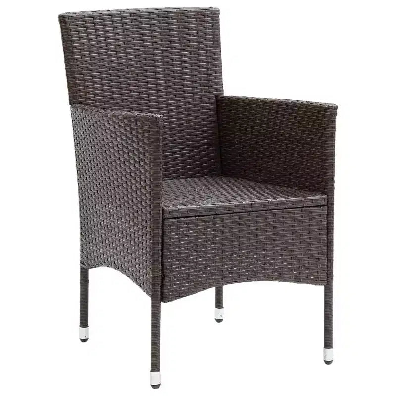 vidaXL Chaises en rotin set de 2 Rotin synthétique et acier