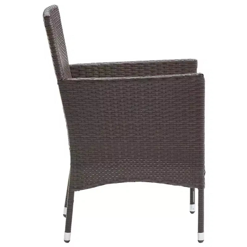 vidaXL Chaises en rotin set de 2 Rotin synthétique et acier