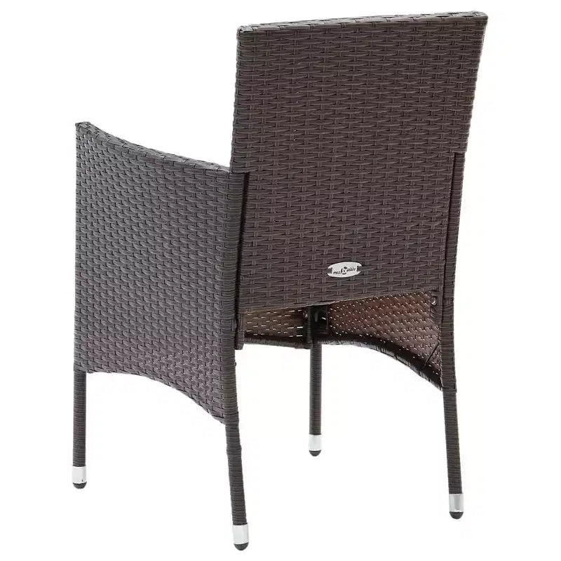 vidaXL Chaises en rotin set de 2 Rotin synthétique et acier
