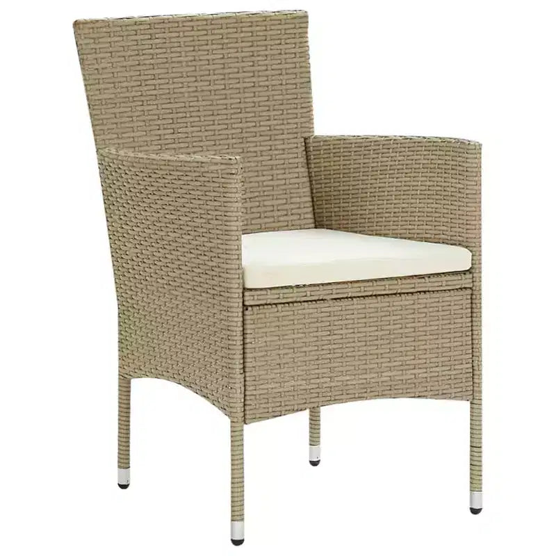 vidaXL Chaises en rotin set de 2 Rotin synthétique et acier