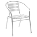 vidaXL Stackable Patio Chairs Outdoor Chair with Triple Slat Back Aluminum