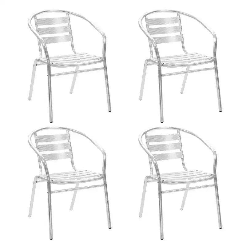 vidaXL Chaises de jardin empilables, chaise d'extérieur à dossier triple latte en aluminium