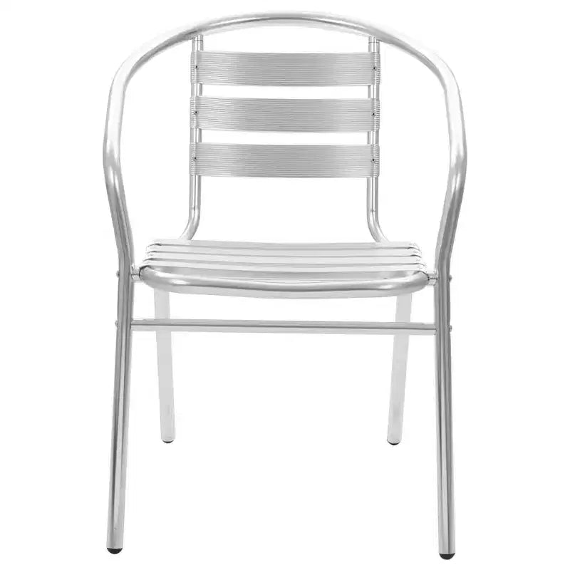 vidaXL Chaises de jardin empilables, chaise d'extérieur à dossier triple latte en aluminium