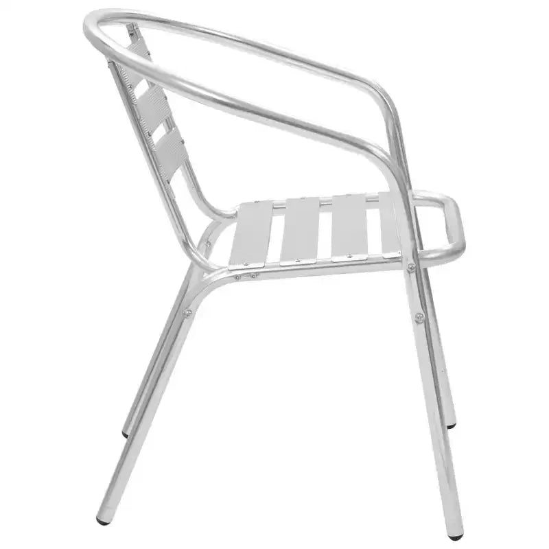vidaXL Chaises de jardin empilables, chaise d'extérieur à dossier triple latte en aluminium