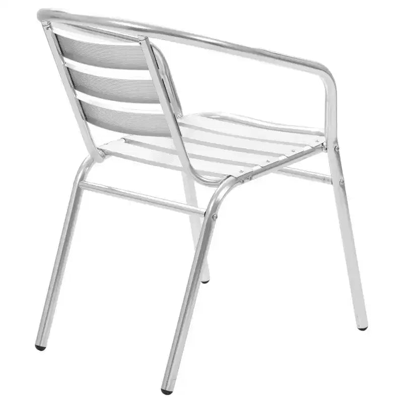vidaXL Chaises de jardin empilables, chaise d'extérieur à dossier triple latte en aluminium