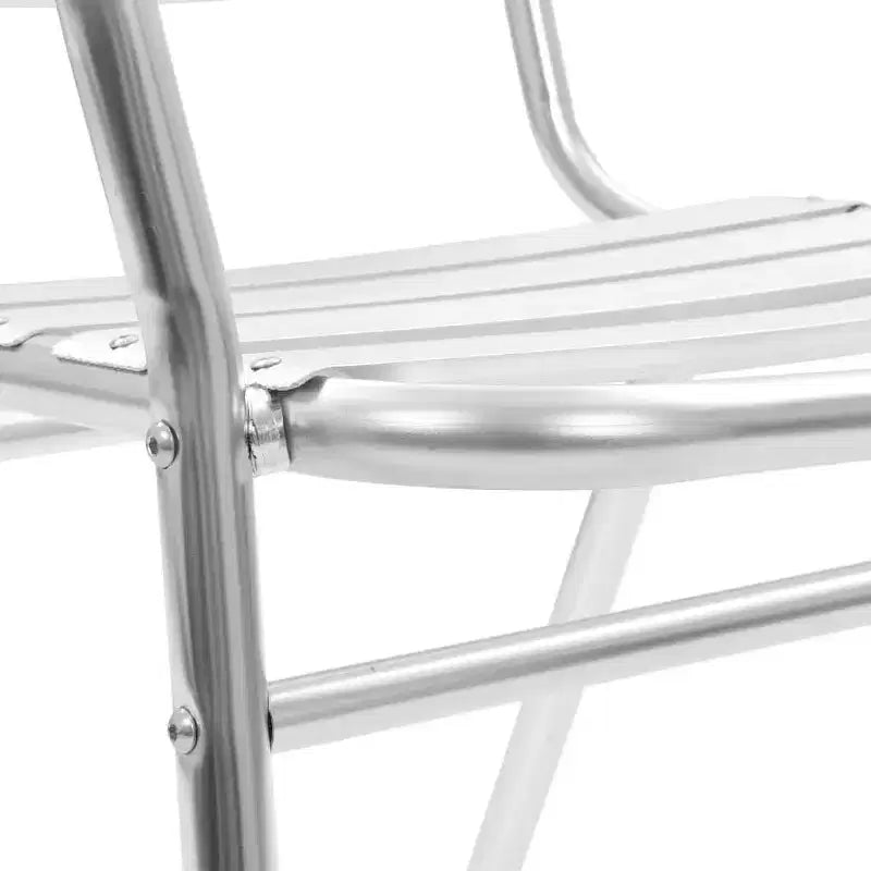 vidaXL Chaises de jardin empilables, chaise d'extérieur à dossier triple latte en aluminium