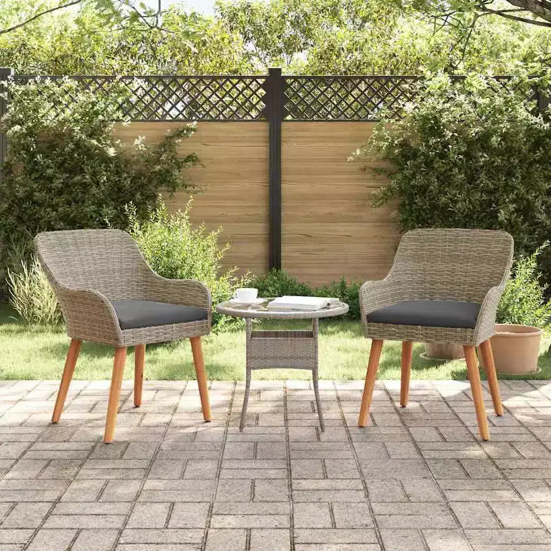 vidaXL Chaises de jardin 2 pcs 62,5 x 55 x 82 cm Résine tressée