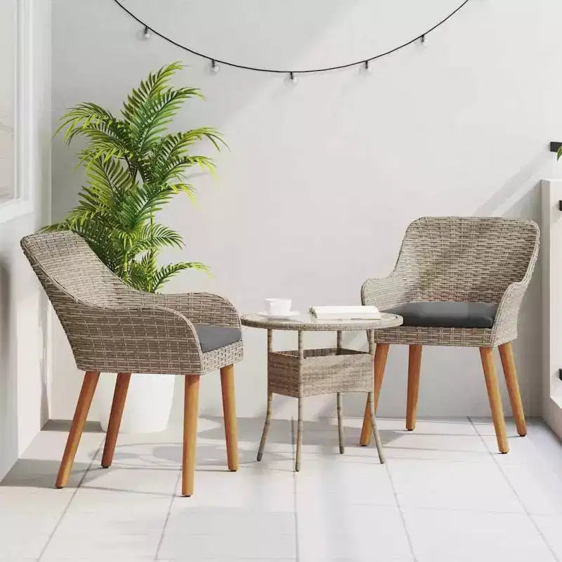 vidaXL Chaises de jardin 2 pcs 62,5 x 55 x 82 cm Résine tressée