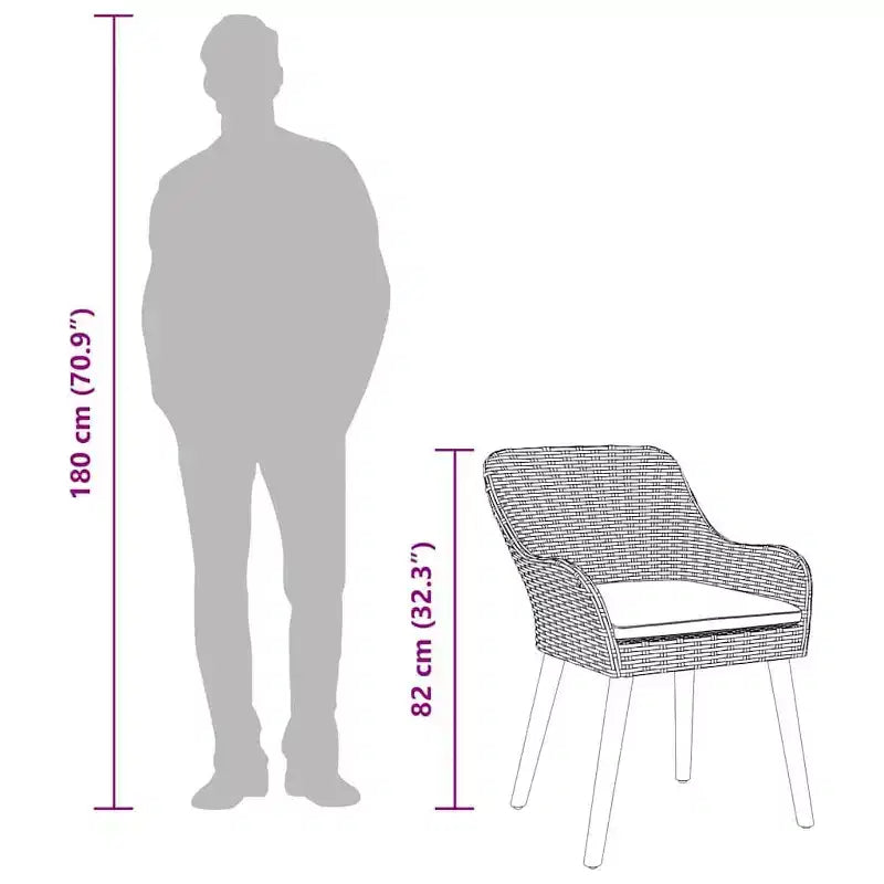 vidaXL Chaises de jardin 2 pcs 62,5 x 55 x 82 cm Résine tressée