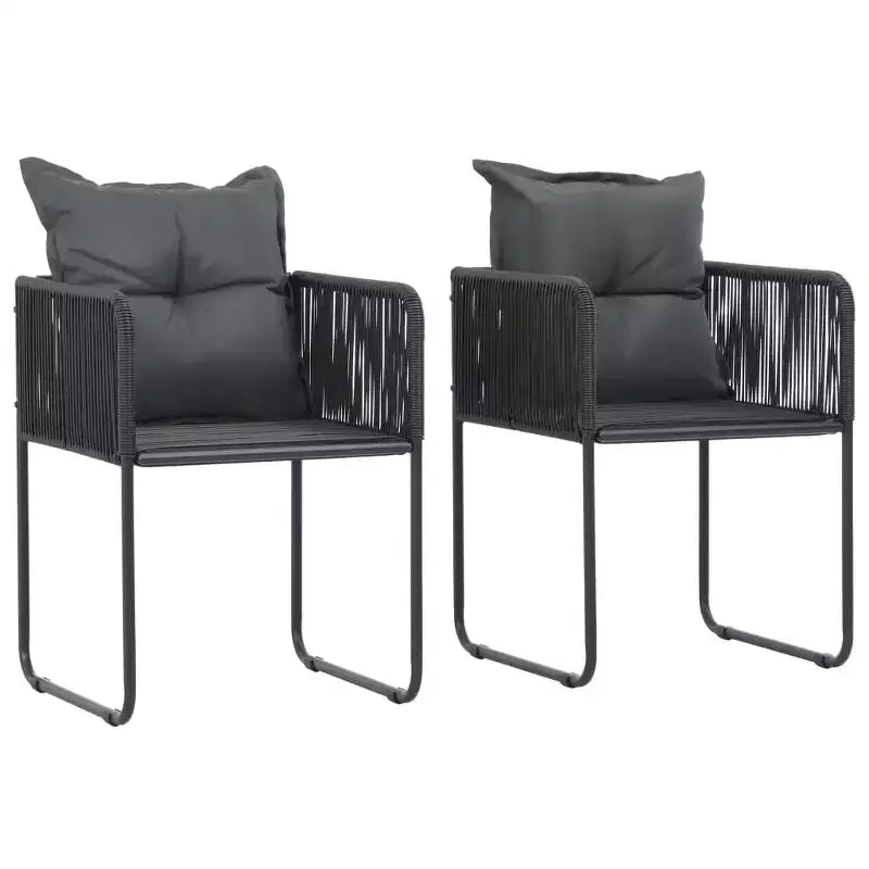 vidaXL Chaises de patio Chaises de salle à manger d'extérieur avec coussins Résine tressée