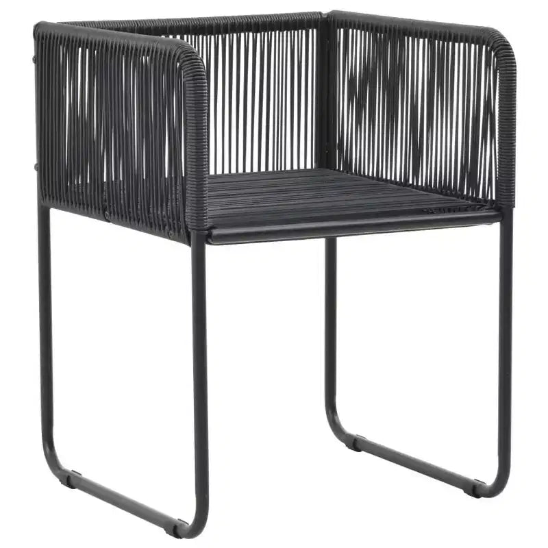 vidaXL Chaises de patio Chaises de salle à manger d'extérieur avec coussins Résine tressée