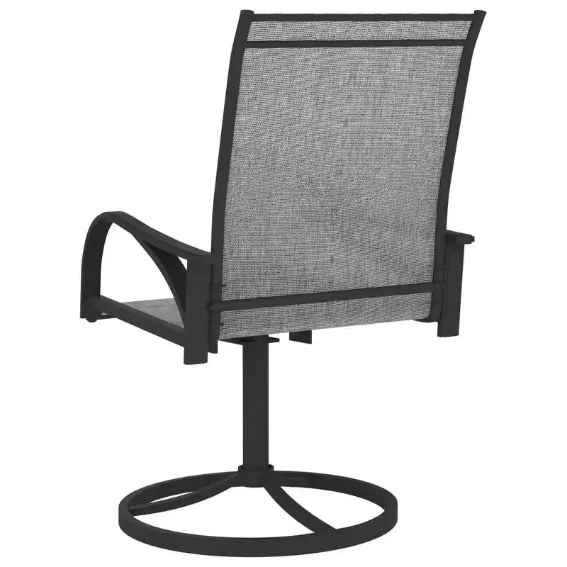 vidaXL 2x Chaises pivotantes de jardin textilène et acier Chaise longue Gris/Marron