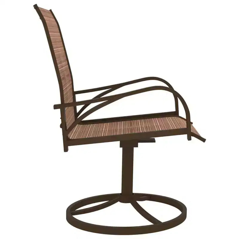 vidaXL 2x Chaises pivotantes de jardin textilène et acier Chaise longue Gris/Marron