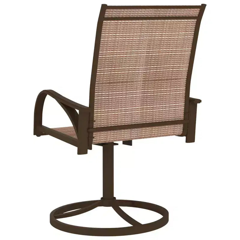vidaXL 2x Chaises pivotantes de jardin textilène et acier Chaise longue Gris/Marron
