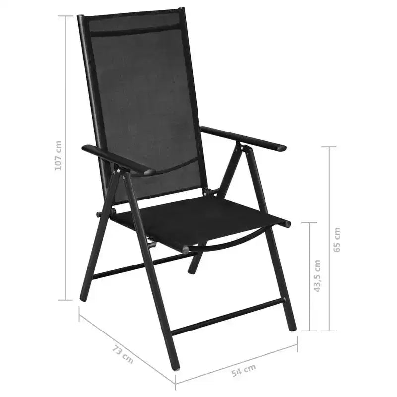 vidaXL Chaises de jardin pliantes en aluminium (lot de 6)