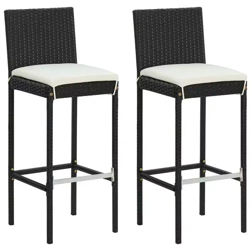vidaXL Siège de tabouret de bar avec coussins, tabouret d'îlot pour pub, cuisine, polyrotin