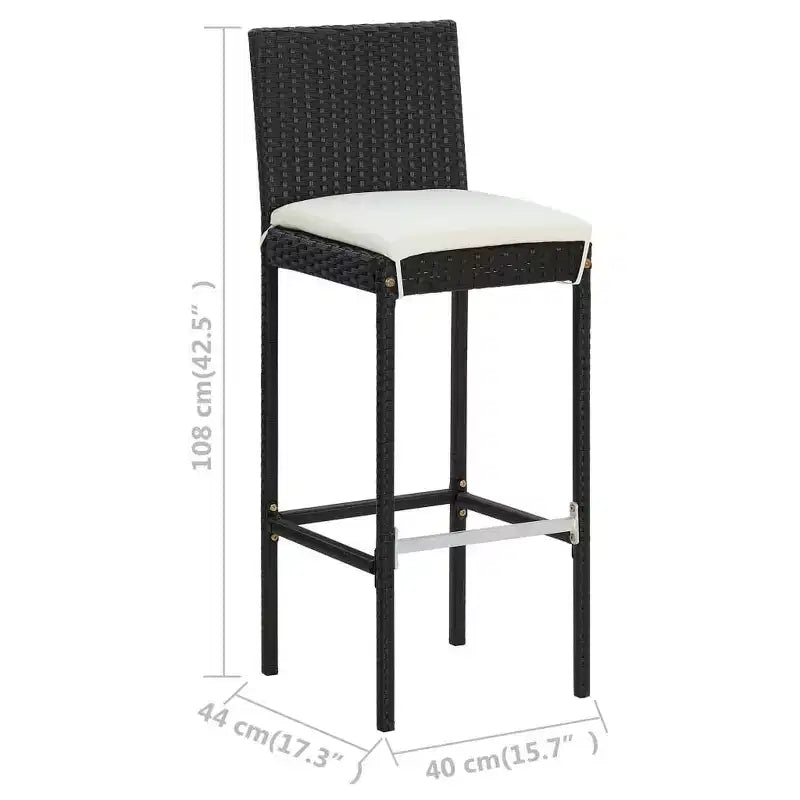 vidaXL Siège de tabouret de bar avec coussins, tabouret d'îlot pour pub, cuisine, polyrotin