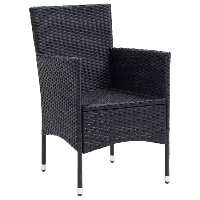 vidaXL 4x Chaises de salle à manger de jardin en poly rotin balcon extérieur dîner multicolore