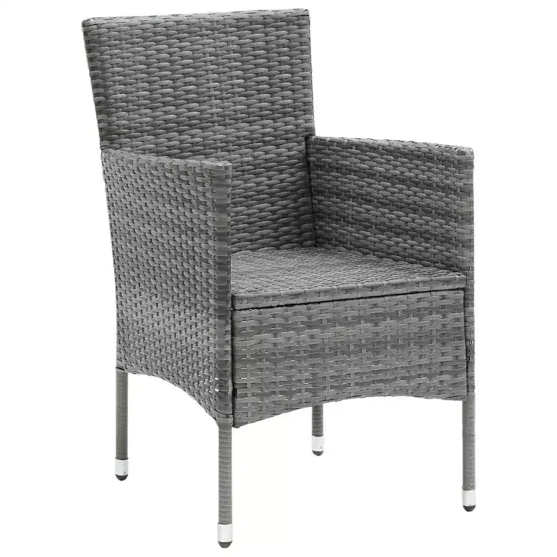 vidaXL 4x Chaises de salle à manger de jardin en poly rotin balcon extérieur dîner multicolore