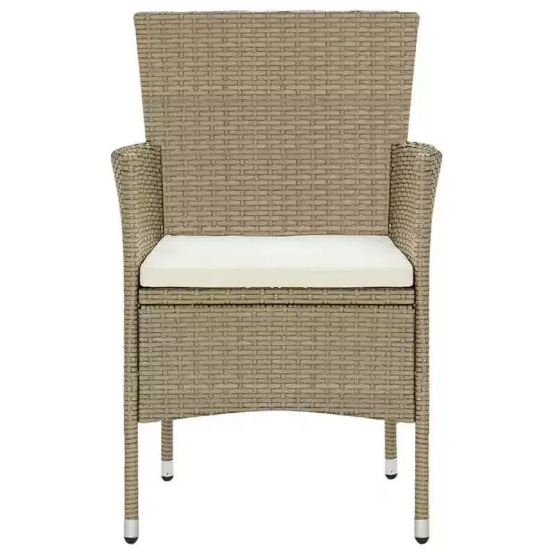 vidaXL 4x Chaises de salle à manger de jardin en poly rotin balcon extérieur dîner multicolore