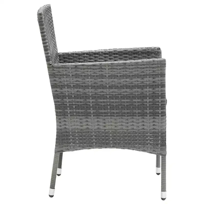 vidaXL 4x Chaises de salle à manger de jardin en poly rotin balcon extérieur dîner multicolore